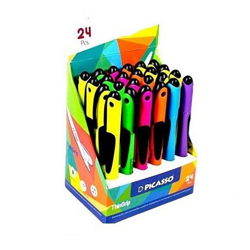 ماژیک علامت گذار قلمی پیکاسو کد HL-200 بسته 24 عددی