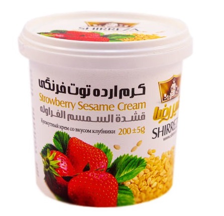 کرم ارده توت فرنگی شیررضا 200 گرمی