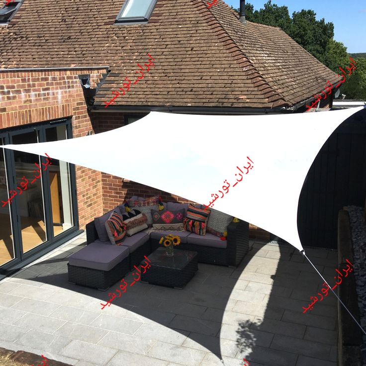 شید سایبان 80 درصد(ابعاد 4 در 5)دوردوزی شده و حلقه دار