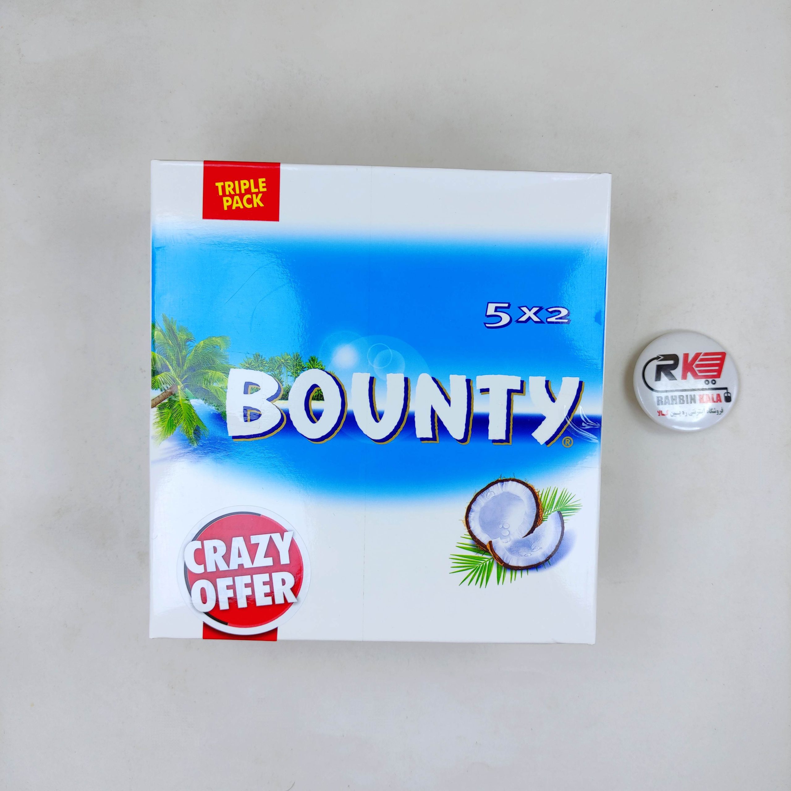 شکلات نارگیلی بونتی Bounty وزن 250 گرم پک 5تایی