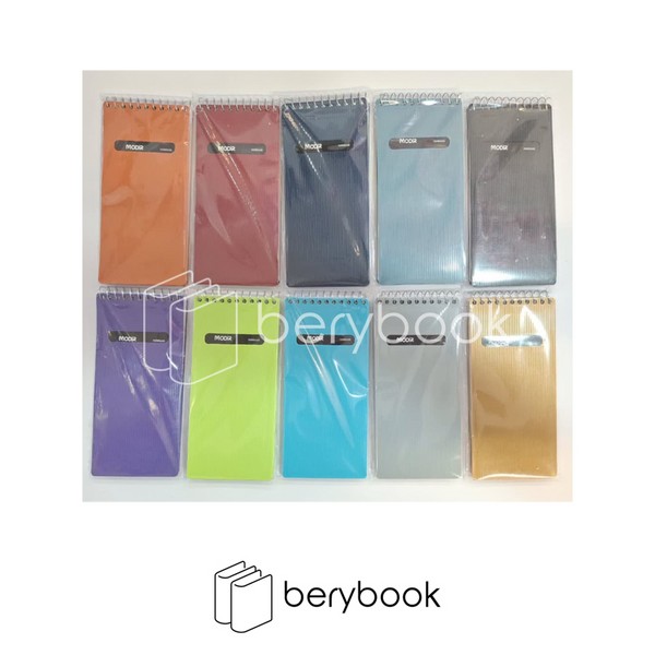 modir / مدیر / دفتر یادداشت 80 برگ / سیم از بالا / پالتویی / کد 242