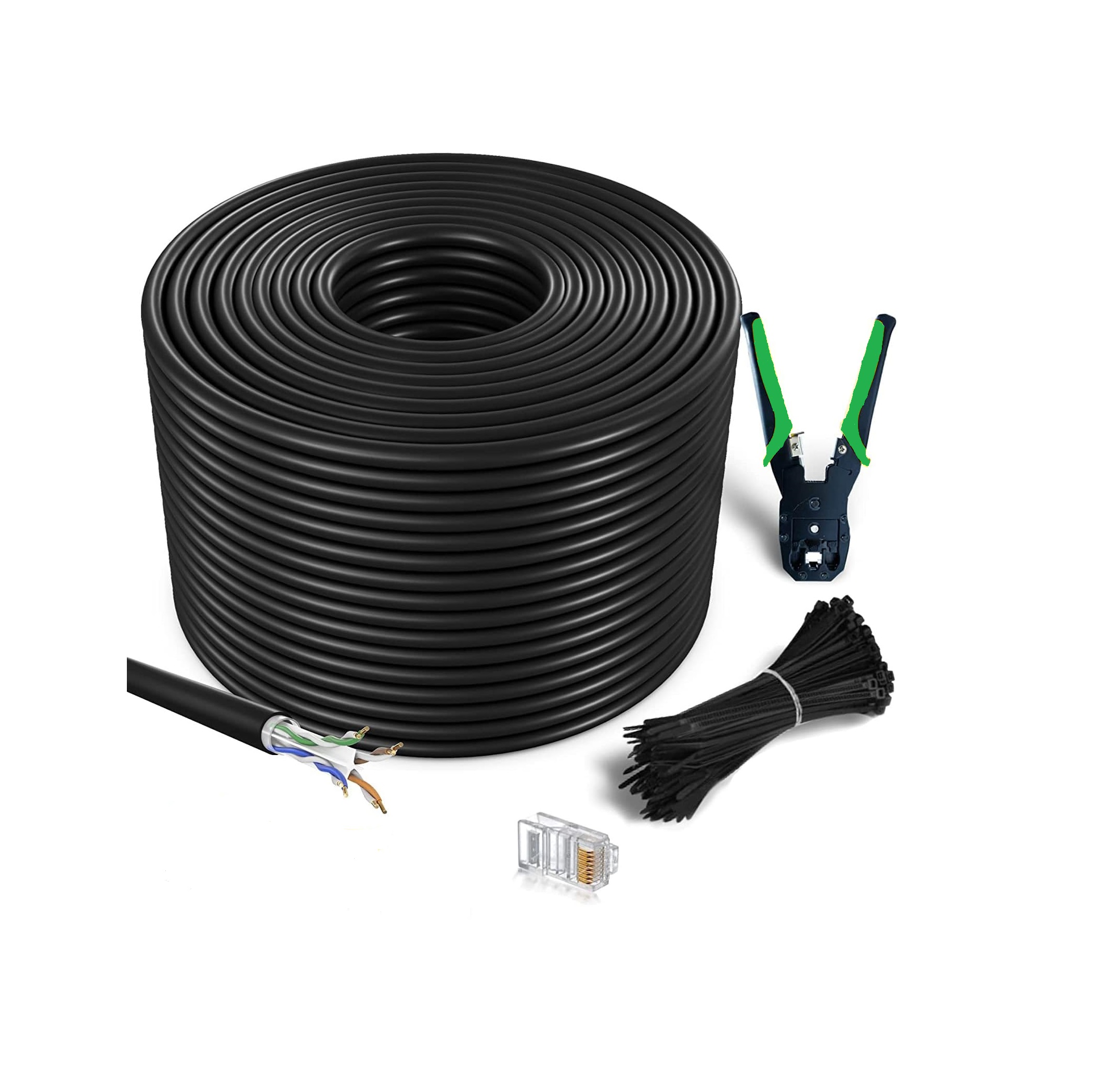 کابل شبکه CAT6 RJ45 اورجینال 200متری آمریکایی برند MutecPower مقاوم در برابر آب و شرایط سخت