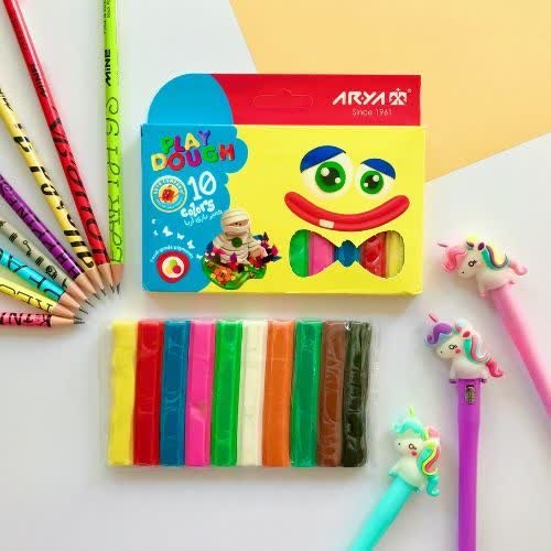 خمیربازی مقوایی 10 رنگ آریا