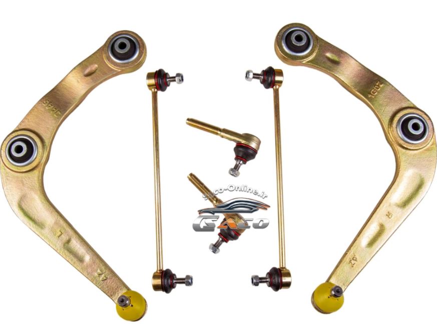 پک جلوبندی کامل (8 تیکه) پژو206 برند صاکو  تیپ 2 و 5 درجه یک 8 تیکه نو با استاندارد (یکسال گارانتی شرکتی)