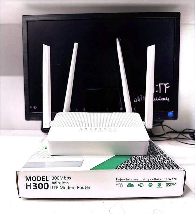مودم رومیزی 4G+/4G مدل H300 (به همراه یک عدد سیمکارت+ 75 گیگ اینترنت رایگان)