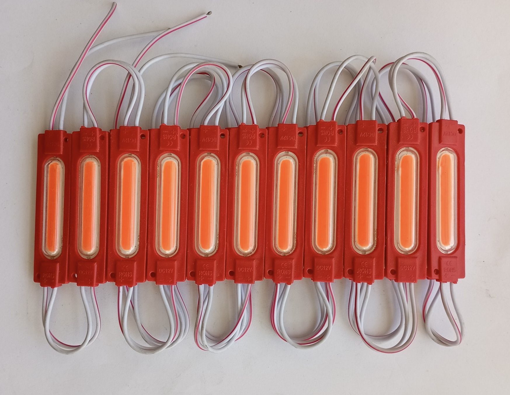 چراغ بلوکی COB کپسولی 12ولت بسته 10 عددی رنگ قرمز