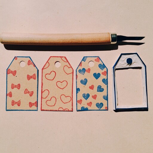 مهر دستساز تگ بسته بندی برای ساخت تگ و طراحی بسته بندی و کاغذ کادو