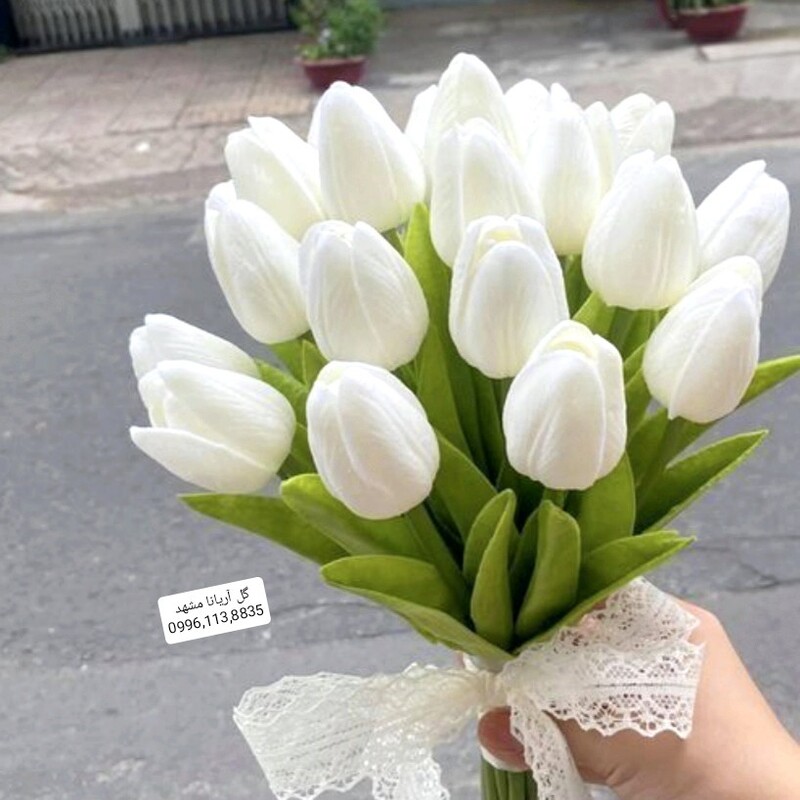 دسته گل عروس لاله دسته گل لاله دسته گل لاله سفید دسته گل عروس لاله سفید دسته گل لاله مصنوعی عروس 
