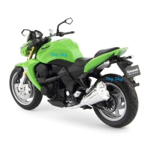 اسباب بازی - ماکت - موتور فلزی - کاوازاکی Z1000 - مقیاس 1.18 برند ویلی Welly - به همراه استند مخصوص - Kawasaki Z1000