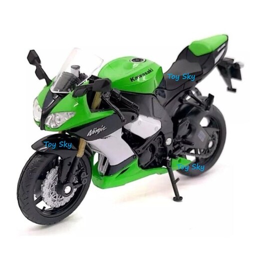 اسباب بازی - ماکت - موتور فلزی - کاوازاکی نینجا ZX10R - مقیاس 1.18 برند ویلی - بهمراه استند مخصوص - Kawasaki NINJA ZX10R