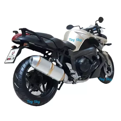 ماکت موتور - بی ام و R1800C بژ - BMW R1800C - مقیاس 1.12 (طول 18.5 سانتی متر) - فرمان پذیر - جک متحرک - تعلیق چرخ عقب