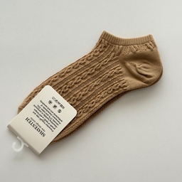 جوراب زیر قوزکی گندمی رنگ قهوه ای کمرنگ (شتری)