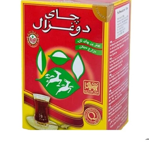 چای دو غزال شیر نشان اصل 500 گرمی