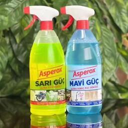 اسپری لکه بر  و پاک کننده سطوح ساری گوچ sari guc  (زرد)و   اسپری تمیز کننده شیرآلات ماوی گوچ (آبی) محصول ترکیه 1000 میل