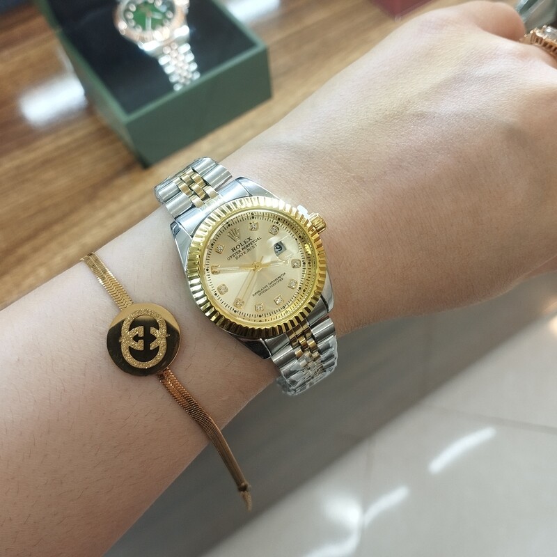 ساعت رولکس زنانه و دستبند