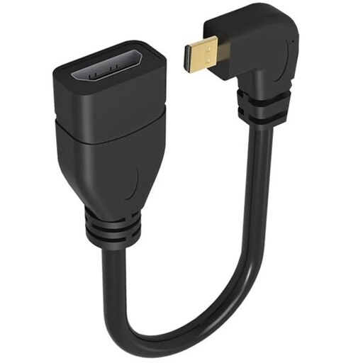 کابل تبدیل Micro HDMI نری به HDMI مادگی 90 درجه