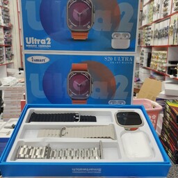پک ساعت هوشمند S20 ULTRA2سه عدد بند مختلف  شارژر وایرلس  ایرپاد  قیمت 999000تومان فروش به صورت تک و عمده 