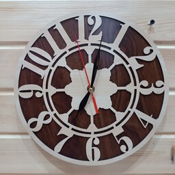 ساعت دیواری چوبی طرح ان یکاد 