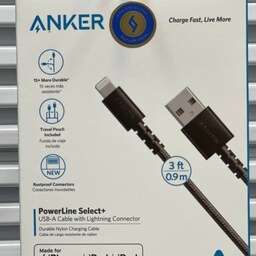 کابل تبدیل USB به لایتنینگ انکر مدل A8012 طول 0.9 متر ا Anker A8012 USB To Lightning Cable 90cm
