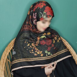 روسری نخ چهارفصل زنانه طرح بینظیر و عالی تک رنگ قواره بزرگ 140در140ایستایی عالی ردی سر حتی زیرچادر 