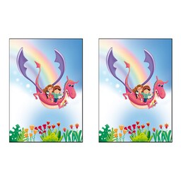 دفتر نقاشی 20 برگ رحلی طرح اژدها - به همراه بازی - انتشارات کتاب باز - مجموعه 2 عددی - بهترین هدیه و عیدی