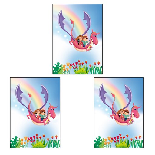 دفتر نقاشی 20 برگ رحلی طرح اژدها - به همراه بازی - انتشارات کتاب باز - مجموعه 3 عددی - بهترین هدیه و عیدی