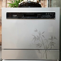 ماشین ظرفشویی رومیزی مجیک مدل KOR-2195 سفید و نقره ای