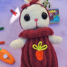 عروسک خرگوش دختر (لباس اسکیمویی ) زمستونی 
