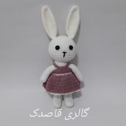 عروسک بافتنی خرگوش قد22 سانت با احتساب گوش
