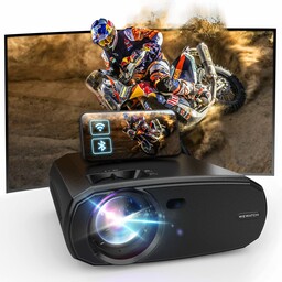 ویدیوپروژکتور قابل حمل WEWATCH V50  1080P، با WiFi و بلوتوث،  صفحه نمایش LED و 15000