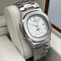 ساعت مچی مردانه فلزی تقویم دار پتک فیلیپ PATEK PHILIPPE 