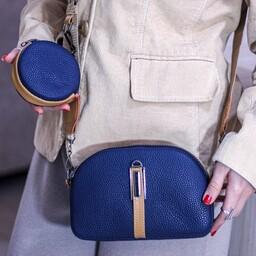 کیف دو تیکه زنانه زیبا  با بند بلند قابل تنظیم و محکم کیف کوچک قابل جدا شدن