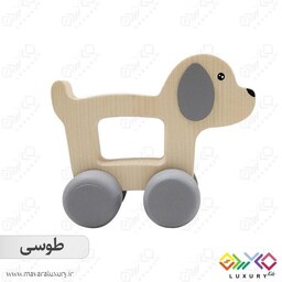 اسباب بازی چوبی ماوراء لاکچری مدل سگ ماشینی MKids48