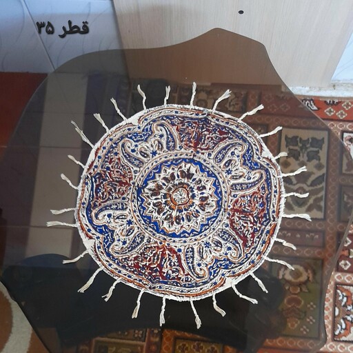 رونیز عسلی سنتی قلمکاری گرد کوچک