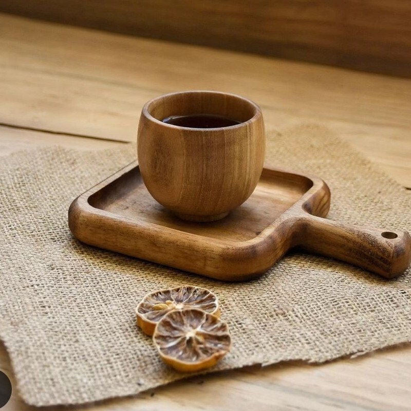 کاپ چوبی یا شات چوبی مناسب کافه ها و قهوه یا فنجان چوبی استکان چوبی یا فنجون چوبی
