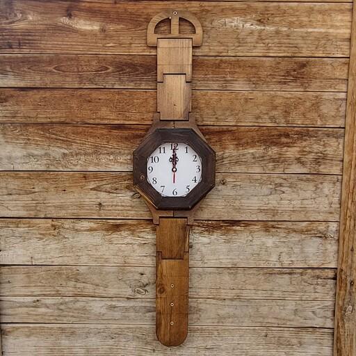 ساعت دیواری و رومیزی چوبی طرح ساعت مچی