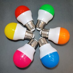 لامپ فوق کم مصرف رنگی 1 الی 3 وات سرپیچ E27 رنگهای مختلف