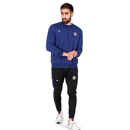 43707  ست بلوز و شلوار مردانه آستین بلند Adidas ساده یقه گرد