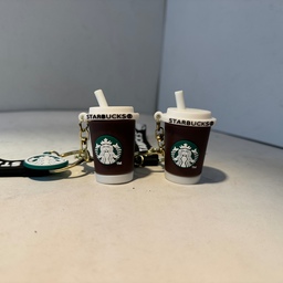 جاکلیدی سیلیکونی طرح استارباکس رنگ قهوه ای سیدانو