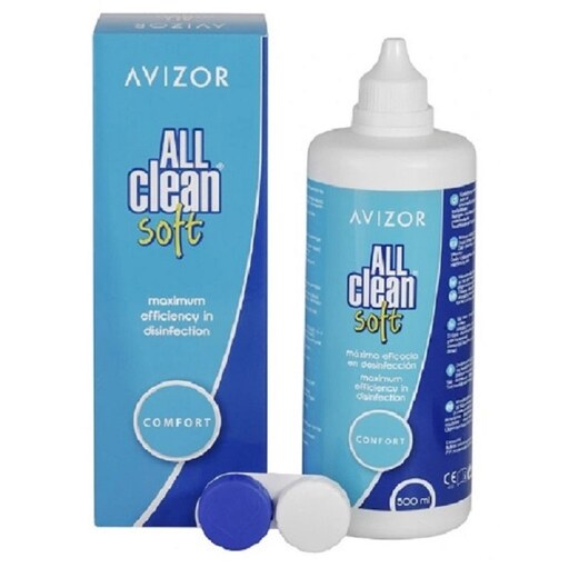 محلول شستشوی لنز آویزور مدل all clean soft حجم 350 میلی لیتر