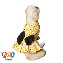 لباس سگ و گربه مدل لباس پاپیون دار مجلسی مدیم لارج ایکس لارج 