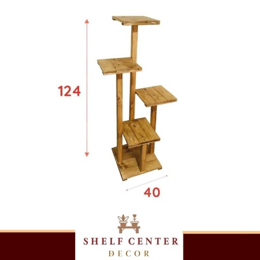 پایه گلدان 4 شاخه چوب روسی ضداب کد1015