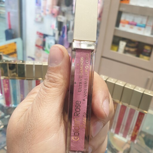 رژ لب مایع شاین دیاموند گلدن رز (شماره 106 ) Golden Rose Multicolour Diamonds lip gloss 