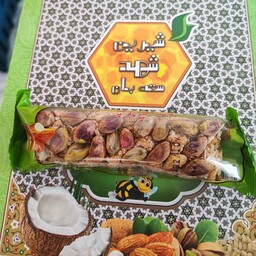 کنجد بار پسته ای (معجون  پسته ای ) شیرین شهد سته بان 70گرمی  40عددی