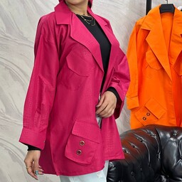 مانتو کتی جیب دار داکرون پنبه سایز38الی52 رنگبندی جذاب