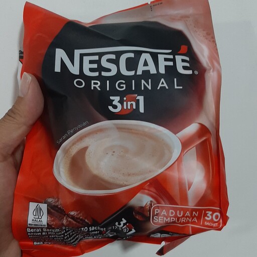 نسکافه نستله 30 تایی  اصل اندونزی NesCafe 30 sachets NESTLE.