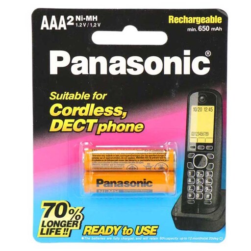 باتری نیم قلمی شارژی Panasonic