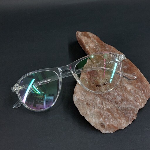 فریم عینک طبی مارک مونت کارلو یونیسکس  مدل نیم گرد خاص جنس کائوچوئی شیشه ای  شفاف سبک و راحت قابلیت نصب انواع عدسی 