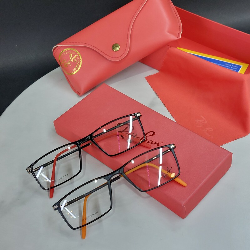 فریم عینک طبی مارک ریبن مردانه مدل مستطیلی ظریف و زیبا فوق العاده سبک و راحت کائوچوئی قابلیت نصب انواع عدسی تخفیف ویژه 
