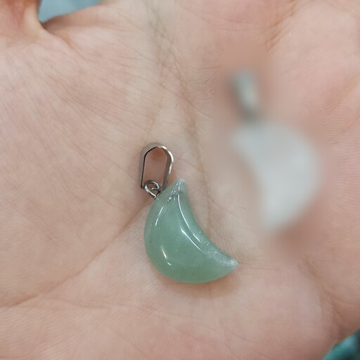 گردنبند سنگ آونتورین سبز  green aventurine ، پلاک یا گردن آویز  سنگ آونتورین کد 02